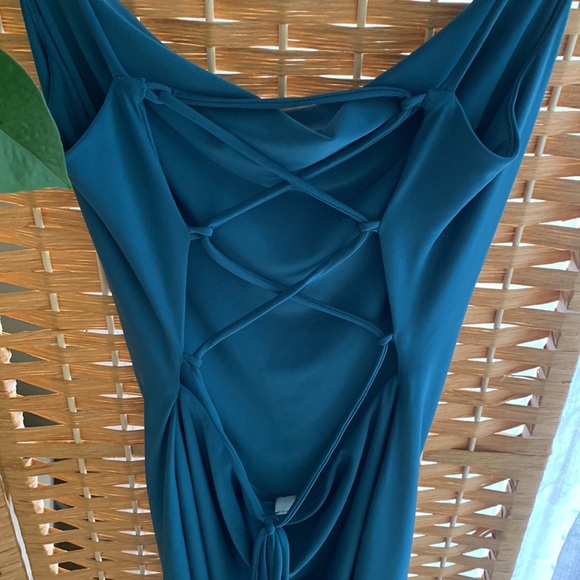 Room service - teal mini cocktail dress - size S - Picture 4 of 6